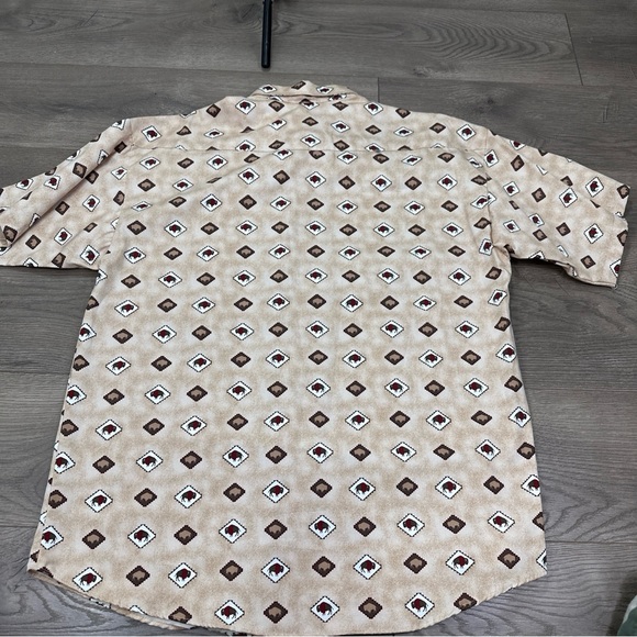 Vintage Panhandle Slim Buffalo Animal Diamond Aztec Western Shirt USA Made Large - Picture 8 of 8
